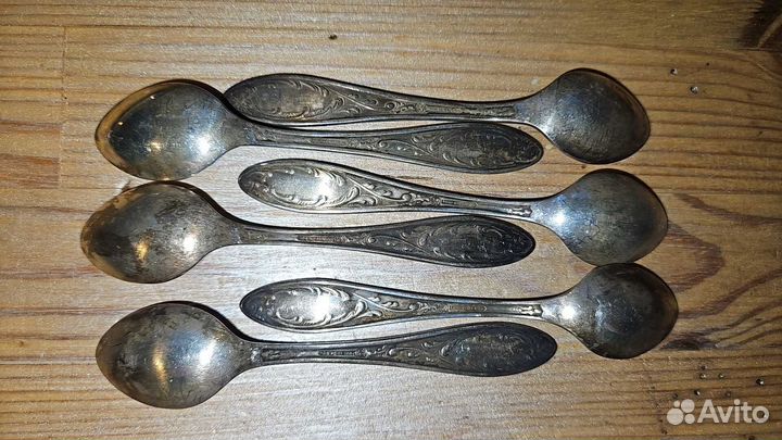 Ложка кофейная чайная мельхиор СССР винтаж