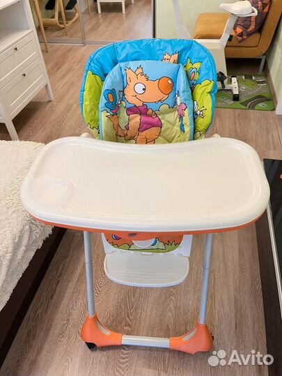 Стульчик Chicco polly 2 в 1 Wood friends