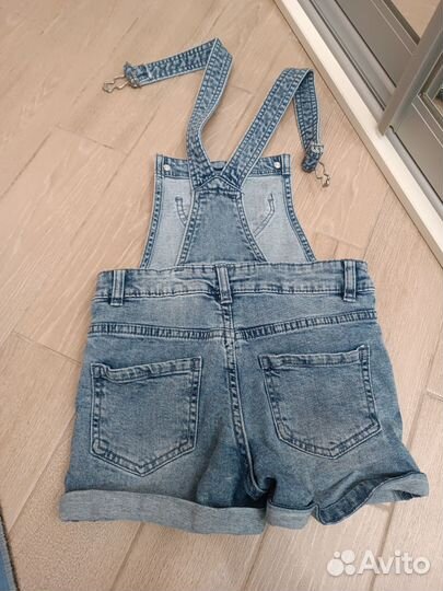 Джинсовый комбинезон для девочки, 122 размера