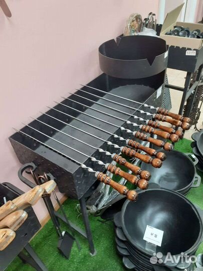 Шампуры с деревянной ручкой