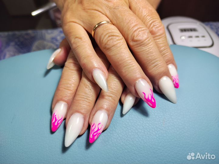 Наращивания ногтей 1200 коррекция 1000