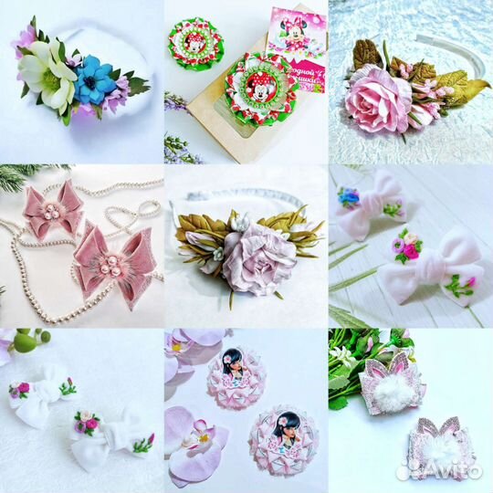 Бантики, ободки, повязки ручной работы