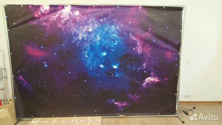 Пресс волл 2 на 3 + баннер Космос