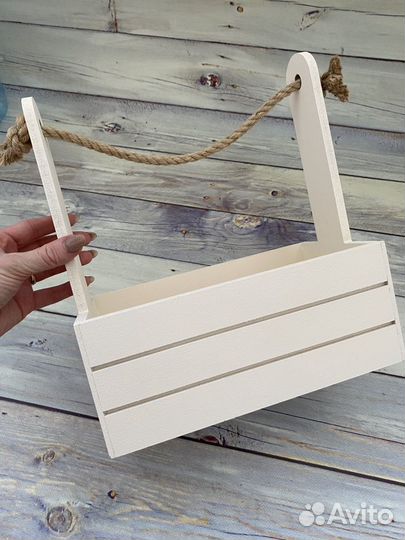 Деревянный ящик для подарков, цветов