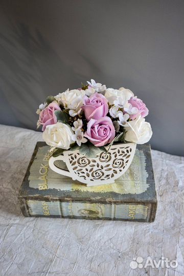 Букет из мыльных роз