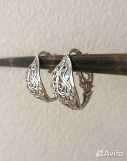 Серебряные серьги ручной работы