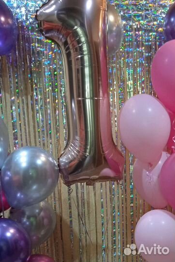 Фольгированная цифра 1