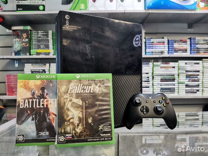 Xbox One Fat 500gb + Battlefield 1 и Fallout 4