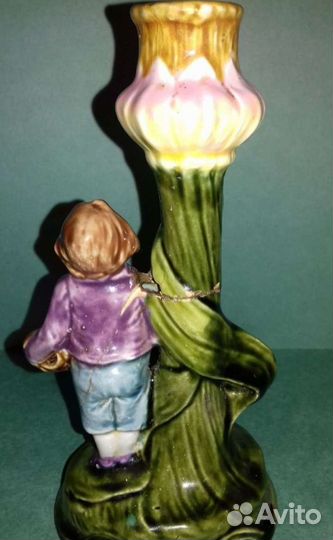 Старинный подсвечник фаянс гарднер Царизм до 1917