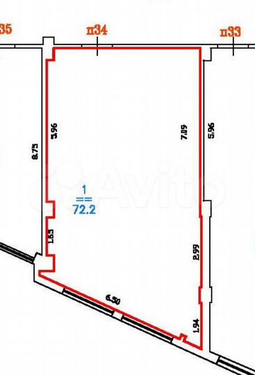 Офис, 72.2 м² от собственника,все платежи включены