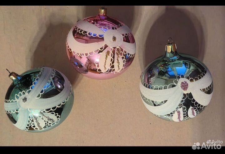 Ёлочные игрушки шары Иней