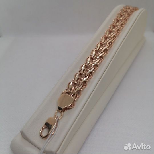 Золотой браслет пустотелый Кардинал (585)(Энгельс)