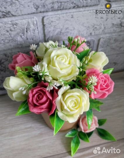 Букет роз из мыла ручной работы