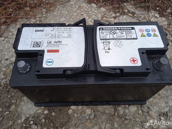 Аккумулятор bmw agm 90 a