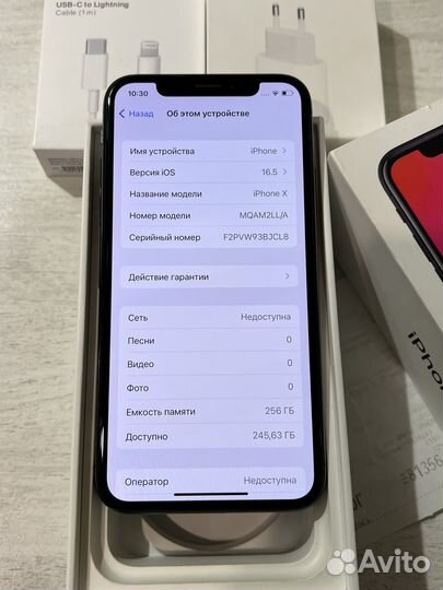 iPhone X, 256 ГБ