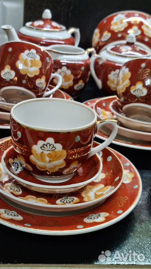 Чайный сервиз Хлопок терракотовый Вербилки