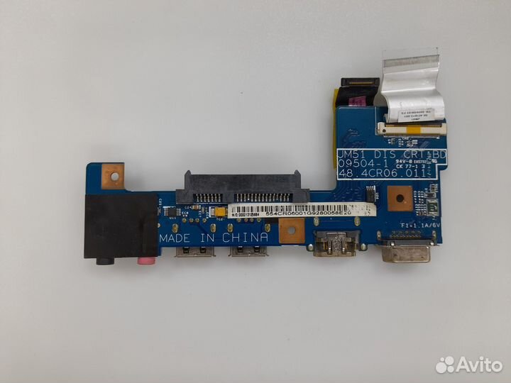 Плата Audio, hdmi, USB, VGA JM51 DIS CRT BD 09504