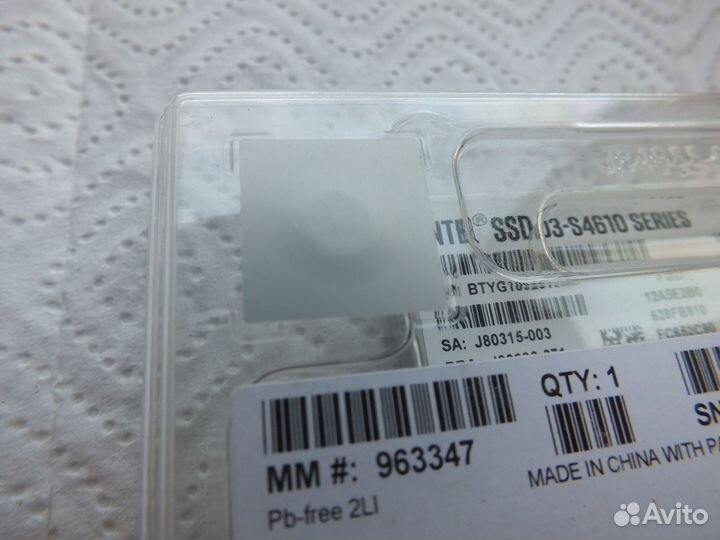 SSD диск intel D3-S4610 960 Гб. OEM Новый