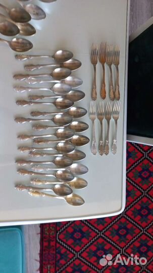 Столовые приборы мельхиор СССР старинные