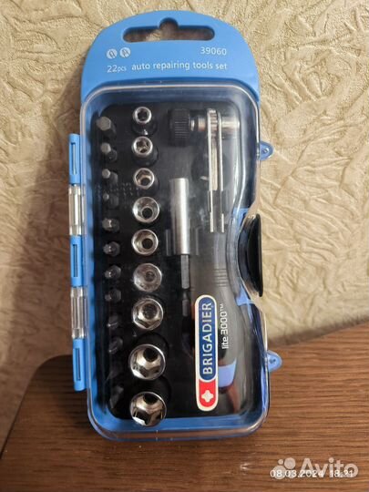 Набор бит и торцевых головок brigadier 19 пр