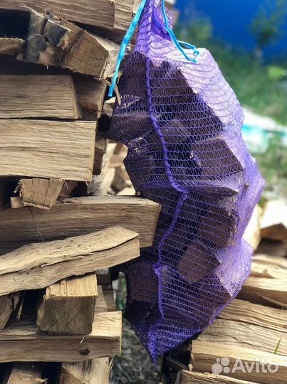 Дрова сухие в сетках