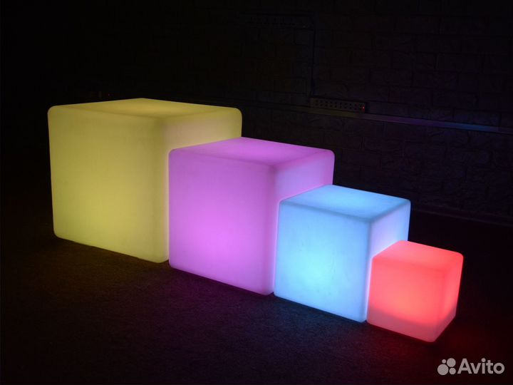 Куб светящийся LED мебель