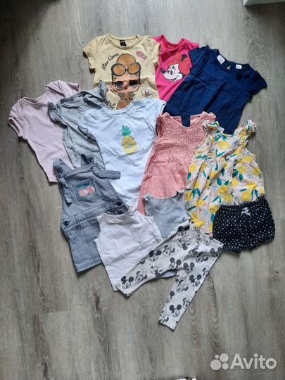 Летние вещи на девочку 86