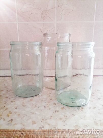 Банки стеклянные 3.0, б/у