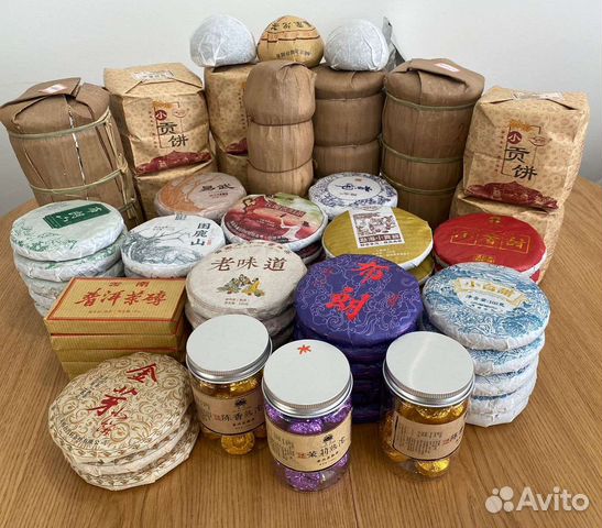 Чай Пуэр Шен Шу Красный Зеленый Улун