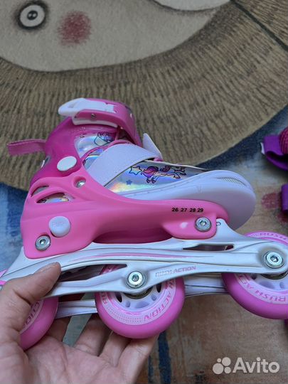 Роликовые коньки детские раздвижные 26-29 р