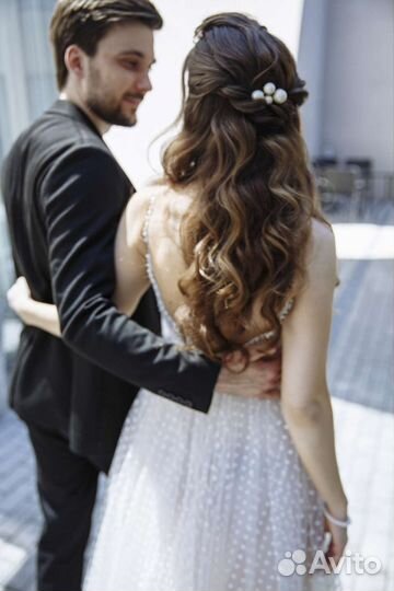 Свадебная заколка ручной работы