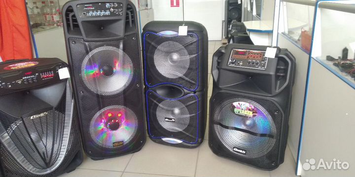 Колонки караоке блютуз с микрофонами