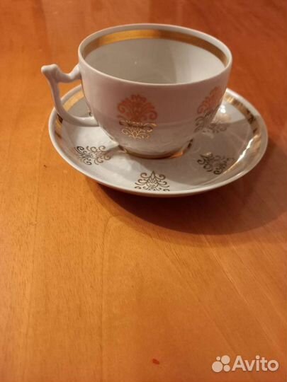 Чашка с блюдцем Вербилки фарфор