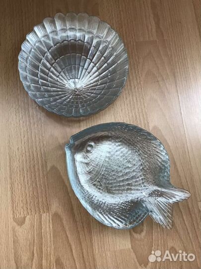 Тарелки в морском стиле Ракушка и Рыба