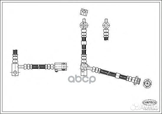 Тормозной шланг передний R 490mm nissan Primera