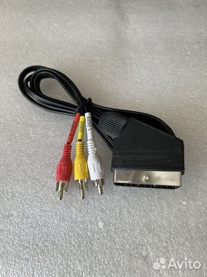 Кабель 3RCA-Scart 1,2 метра (аудио-видео)