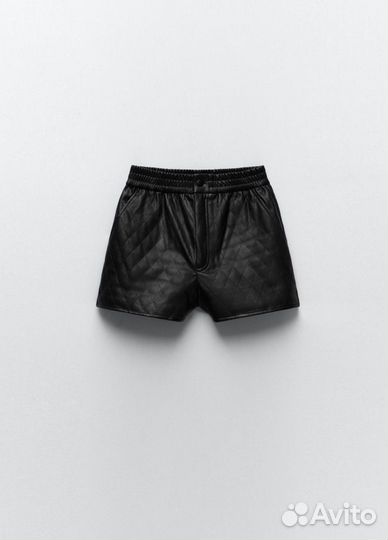 Zara кожаные шорты