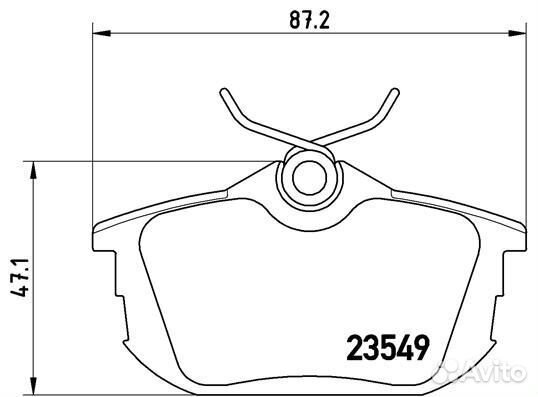 Колодки тормозные задние Brembo, P54023