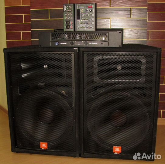 Колонки JBL 1000W Усилитель Crown Микшер Lomeho BT