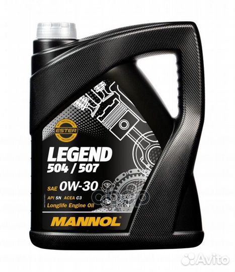 Масло mannol legend 0W30 504/507 API SN acea C2