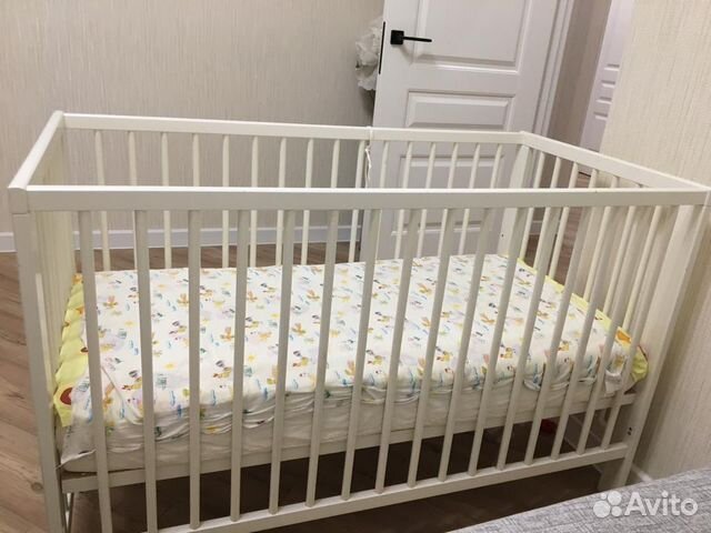 Детская кроватка IKEA с матрасом