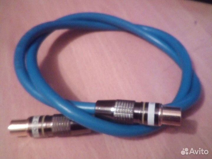 Кабель RCA hifi синий 75 Ом и AUX Jack 3.5мм