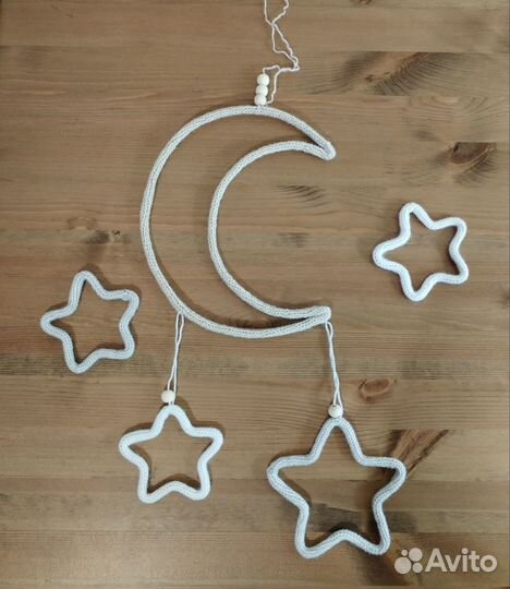 Вязаное панно, декор детской в сканди стиле