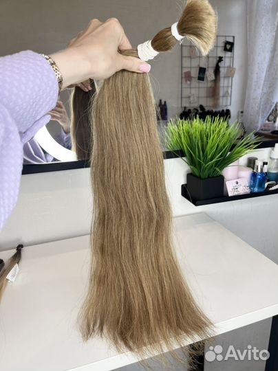Срез славянских волос 60см русые