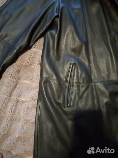 Кожаный плащ(трапеция)