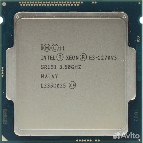 Процессор Xeon E3-1270v3 (4ядра/8потоков) LGA 1150