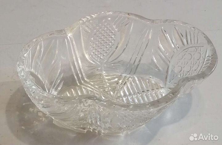 Ваза для фруктов хрустальная
