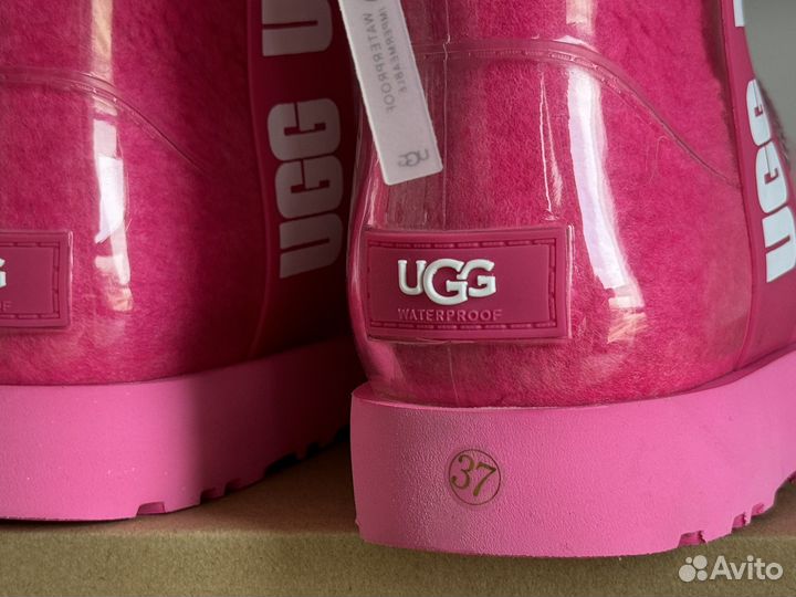 Угги UGG Classic Mini Clear Rose силиконовые