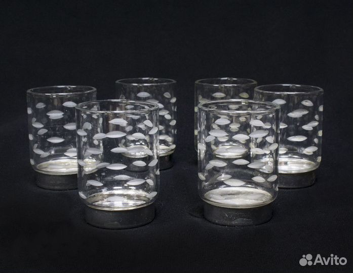 Набор Рюмки 5 шт. белая посыпка, высота 5,7 см, ди
