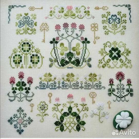 Герцог Клевер вышивка, остатки набора. Схема Совин